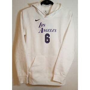 Los Angeles Lakers Lebron Jame #6 Nike White Hoodie Youth L (14-16)